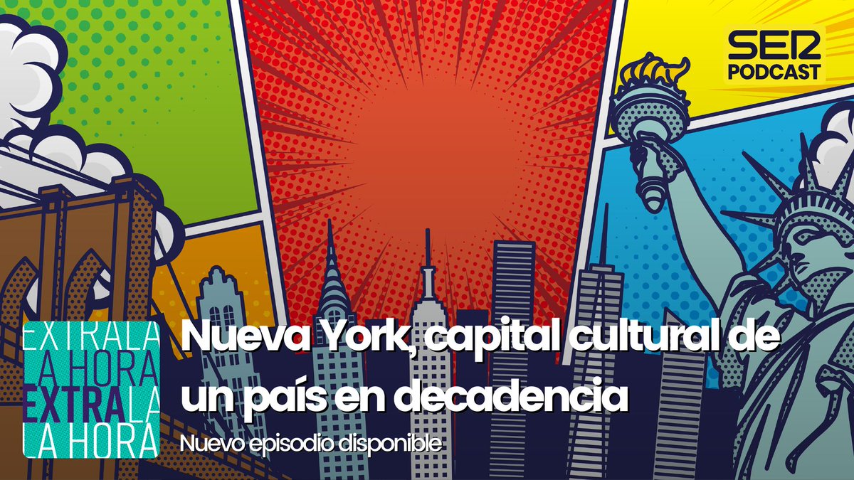 LaHoraExtra's tweet photo. 🗽 Viajamos a Nueva York, capital cultural de un país en decadencia:
📚 Marina Perezagua con 'Luna Park'
💬 Julia Wertz con 'Los incorregibles'
💥 '¡Eso no es cómic!' en el @gva_IVAM 
🎭 Alberto Velasco en el @festivalalmagro 

🎧 Nuevo episodio disponible
https://t.co/DRC7GZB1Tv https://t.co/1aVh7HVlny