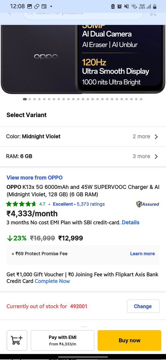 kunalsahuu's tweet photo. @Flipkart @flipkartsupport What is this behavior ? I live in tier II city still unable to buy anything because they are out of stock for particularly my location. Why ?ra https://t.co/qTcVtTEAC2