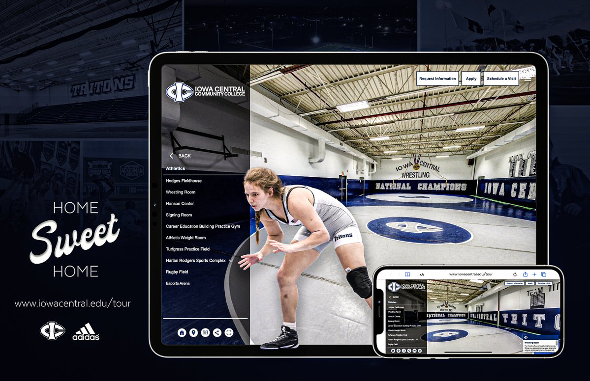 ICTritons's tweet image. The work in the wrestling room leads to national titles for our Triton Wrestling programs! Take a virtual tour of their training facilities and the rest of our beautiful campus at iowacentral.edu/tour! 🔱 #TritonNation #TritonExperience #BeATriton #HomeSweetHome