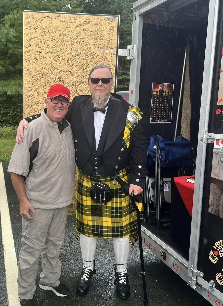 At the 2024 Bridgewater Exhibition parade, South Shore NS RA MacLeod-Argue with Dan Hennessary, President of Legion Branch 24. @legionbranch24, #DanHennessey, #BridgewaterNS, #Exhibitionparade, #Southshore, #RAMacLeodArgue, #ReginaldArgue, #Veteran, #inspire, #nevergiveup