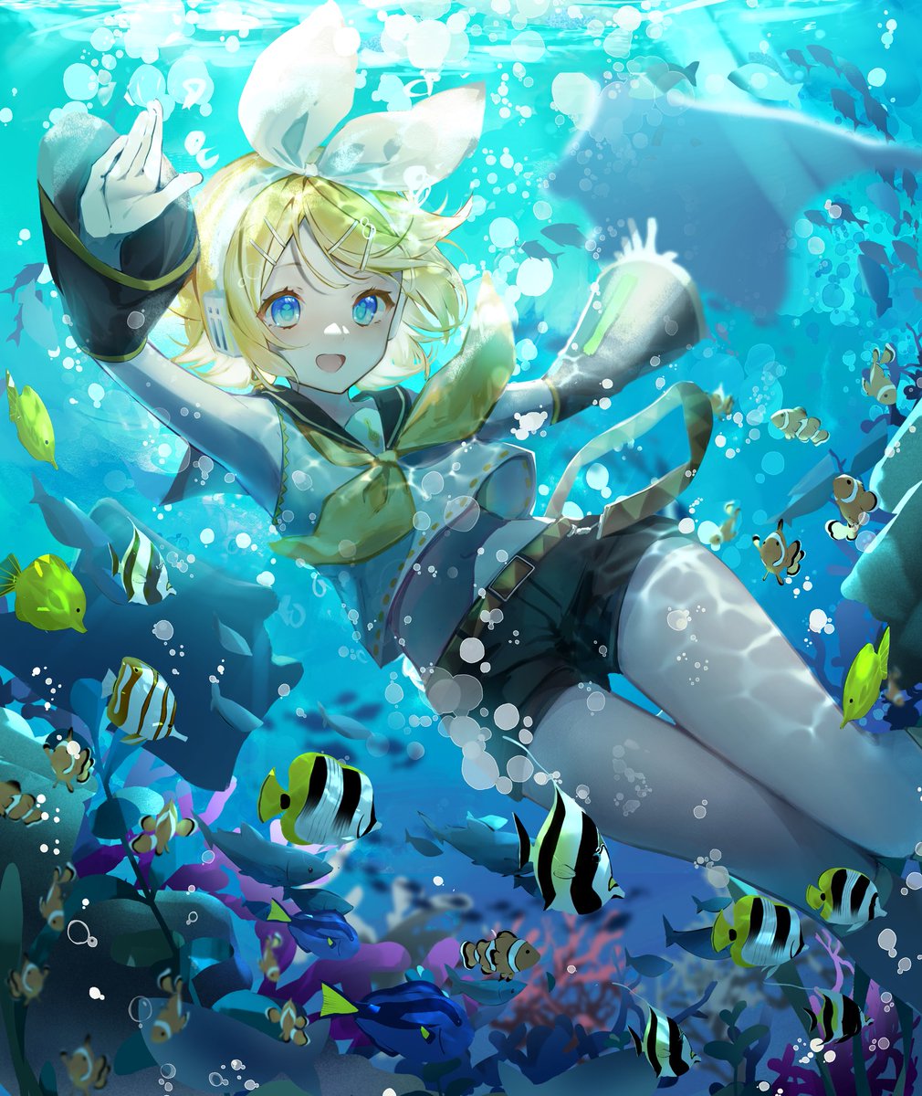 murumuru106's tweet image. 今日も暑いので涼しいイラストぺたり🫧