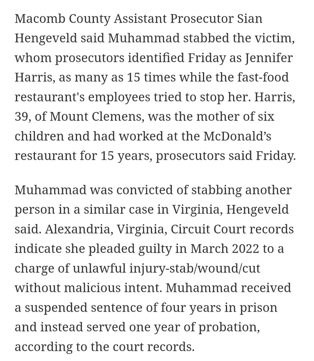 <a href="/ImMeme0/">I Meme Therefore I Am 🇺🇸</a> This woman is obviously mentally unstable. You can see the change in her full persona between two of the videos. And she came with a kitchen knife- stabbing her 15 times. 15 times! That was also with everyone trying to stop her. A GUNSHOT from a customer is what finally stopped