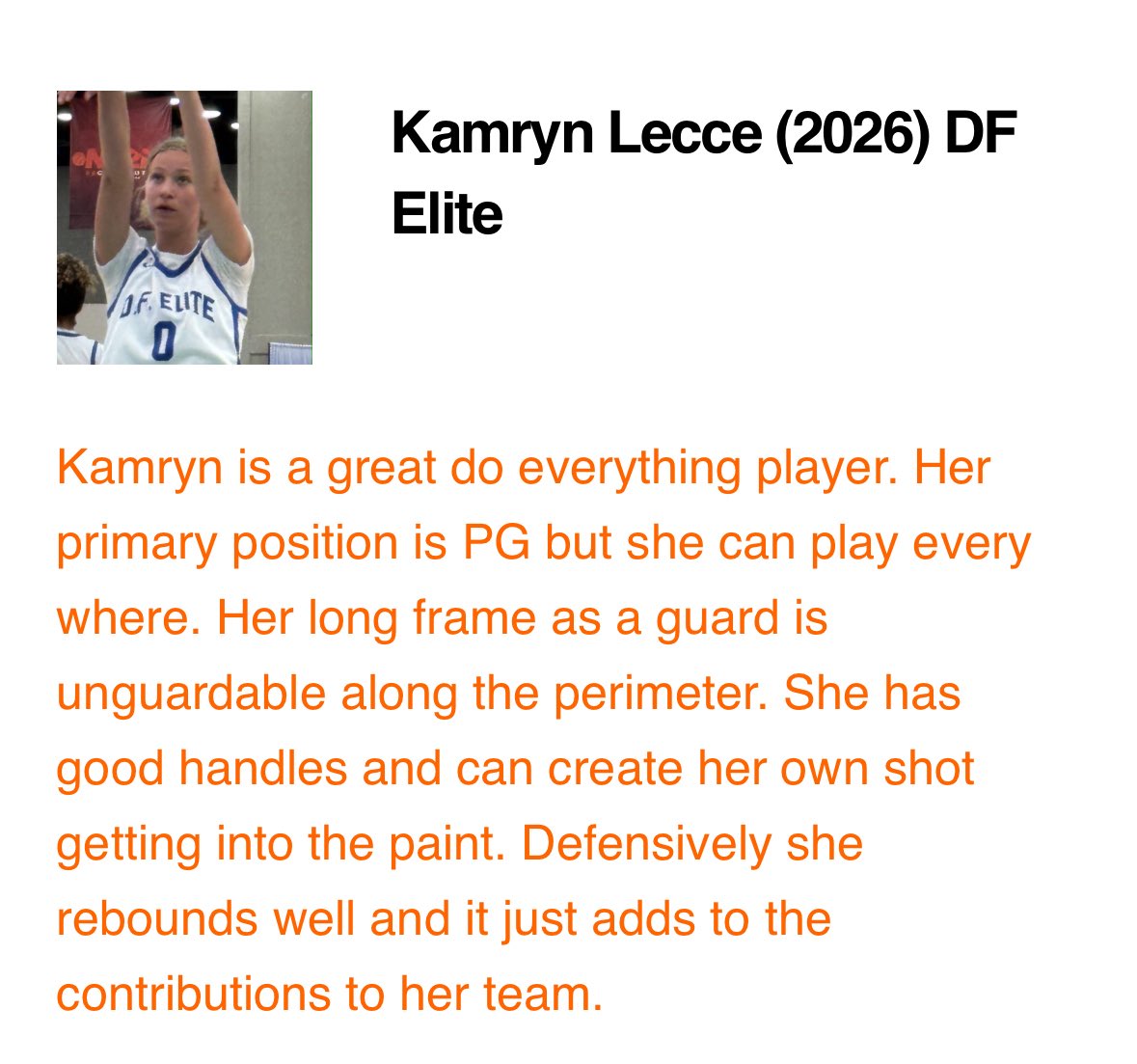 Kamryn Lecce (@leccekamryn) on Twitter photo Had a great time <a href="/TFNsRun4Roses/">TFN's Run 4 Roses</a> where my team ended up going 3-1. Thank you <a href="/NE2KHoops/">NE2KHoops</a> for the write up! ππΉ <a href="/DFelitewbb/">D.F. Elitewbb</a> Had a great time <a href="/TFNsRun4Roses/">TFN's Run 4 Roses</a> where my team ended up going 3-1. Thank you <a href="/NE2KHoops/">NE2KHoops</a> for the write up! ππΉ <a href="/DFelitewbb/">D.F. Elitewbb</a>