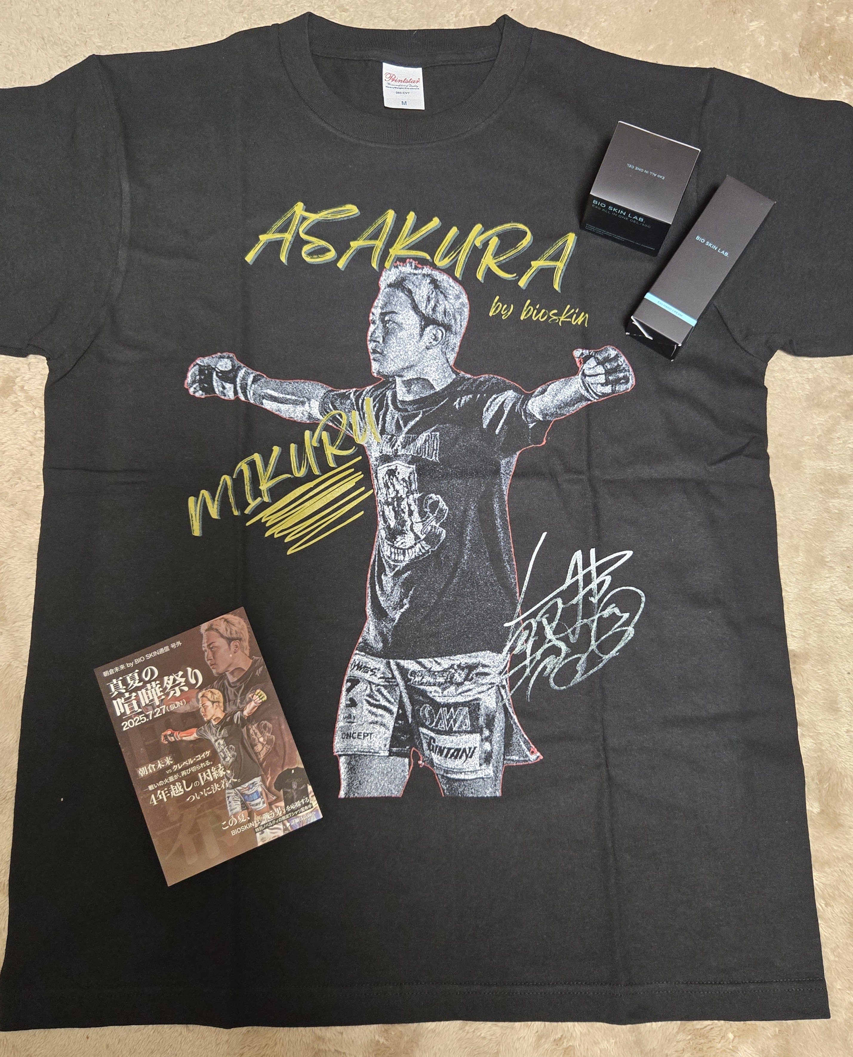 朝倉未来　Tシャツ BIOSKIN ノベルティ　新品未開封 朝倉未来 Tシャツ BIOSKIN ノベルティ 新品未開封 朝倉未来 BIO