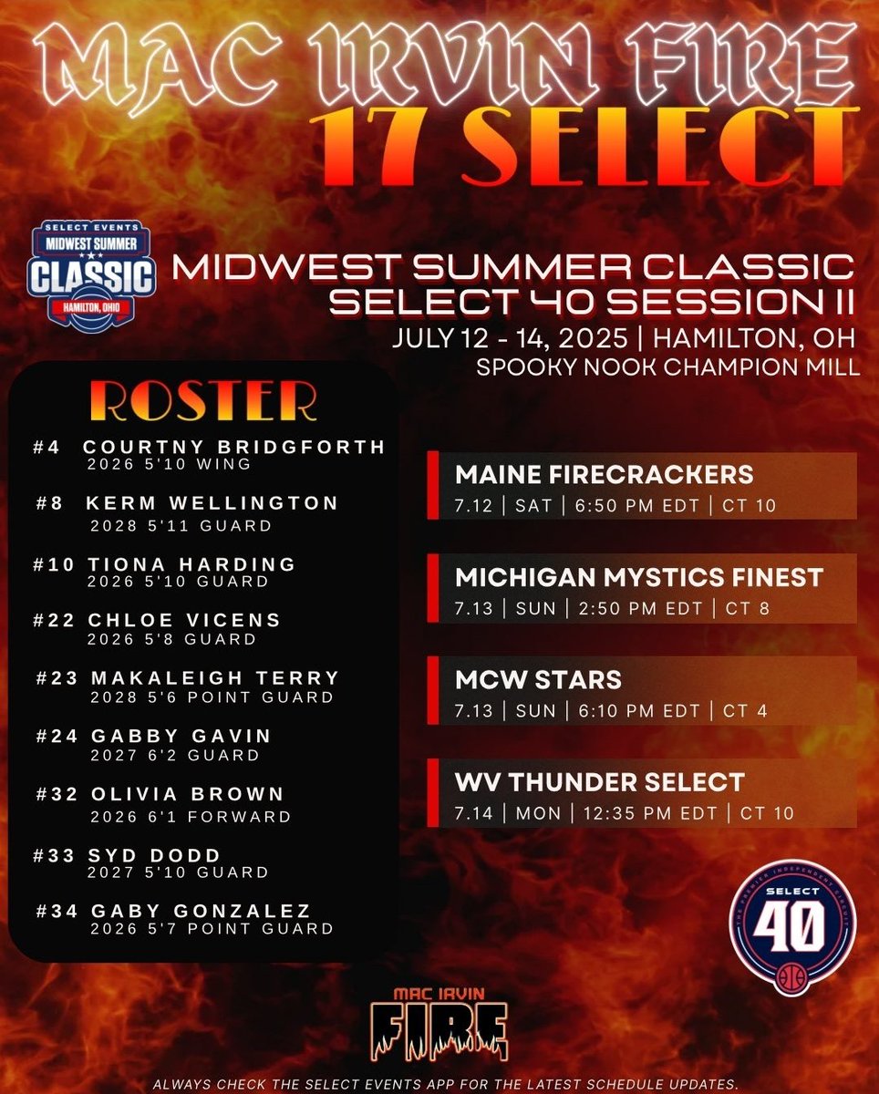 Gabriela Gonzalez 2026 (@gabrielag2026) on Twitter photo After losing a close final game by 2 at <a href="/TFNsRun4Roses/">TFN's Run 4 Roses</a>, we jumped into our cars to Hamilton, OH, to play a tough Maine team and we pulled out the win. Very proud of our team <a href="/MacIrvinGirls/">Mac Irvin Lady Fire S40</a>, here is our schedule. Come check us out. After losing a close final game by 2 at <a href="/TFNsRun4Roses/">TFN's Run 4 Roses</a>, we jumped into our cars to Hamilton, OH, to play a tough Maine team and we pulled out the win. Very proud of our team <a href="/MacIrvinGirls/">Mac Irvin Lady Fire S40</a>, here is our schedule. Come check us out.