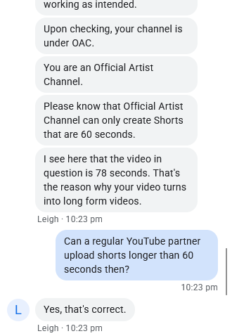 AmyteMusic's tweet image. lmao fk off, I'm a @YouTube partner but recently turned my channel into an Official Artist Channel, and now you're telling me that I can't upload vertical videos that are 1-3 mins as Shorts?
This is ridiculous, why can't we have both??