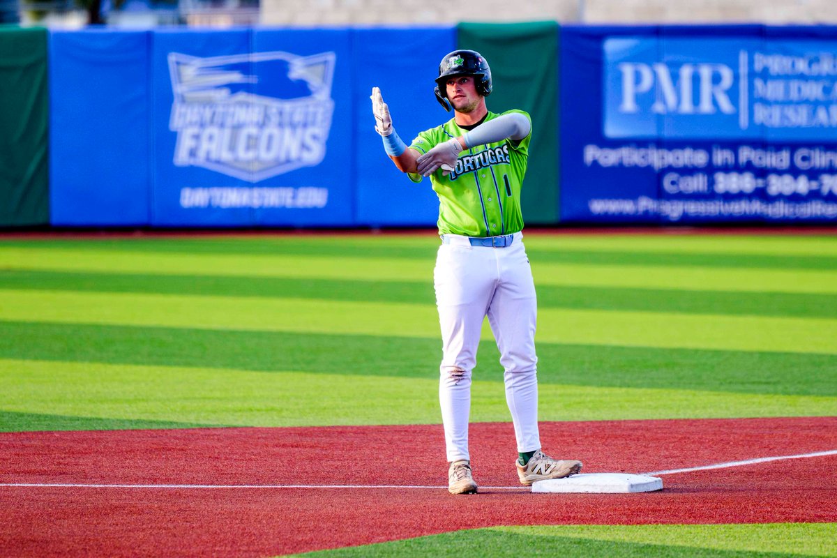 Daytona Tortugas (@daytonatortugas) on Twitter photo Daytona breaks it open with four two-out runs in the 6th! Anthuan Valencia's first Tortugas hit is an RBI single, then <a href="/ryanmccrystal9/">Ryan McCrystal</a> rips a two-run double and <a href="/Bernard_Moon1/">Bernard Moon</a> adds an RBI single!
7-0 Tortugas to the 7th! Daytona breaks it open with four two-out runs in the 6th! Anthuan Valencia's first Tortugas hit is an RBI single, then <a href="/ryanmccrystal9/">Ryan McCrystal</a> rips a two-run double and <a href="/Bernard_Moon1/">Bernard Moon</a> adds an RBI single!
7-0 Tortugas to the 7th!