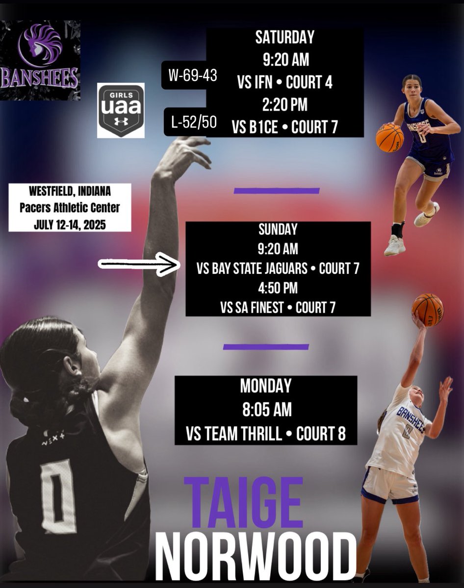 Ready to get back on the court tomorrow with my team! #bansheefam #letsgo