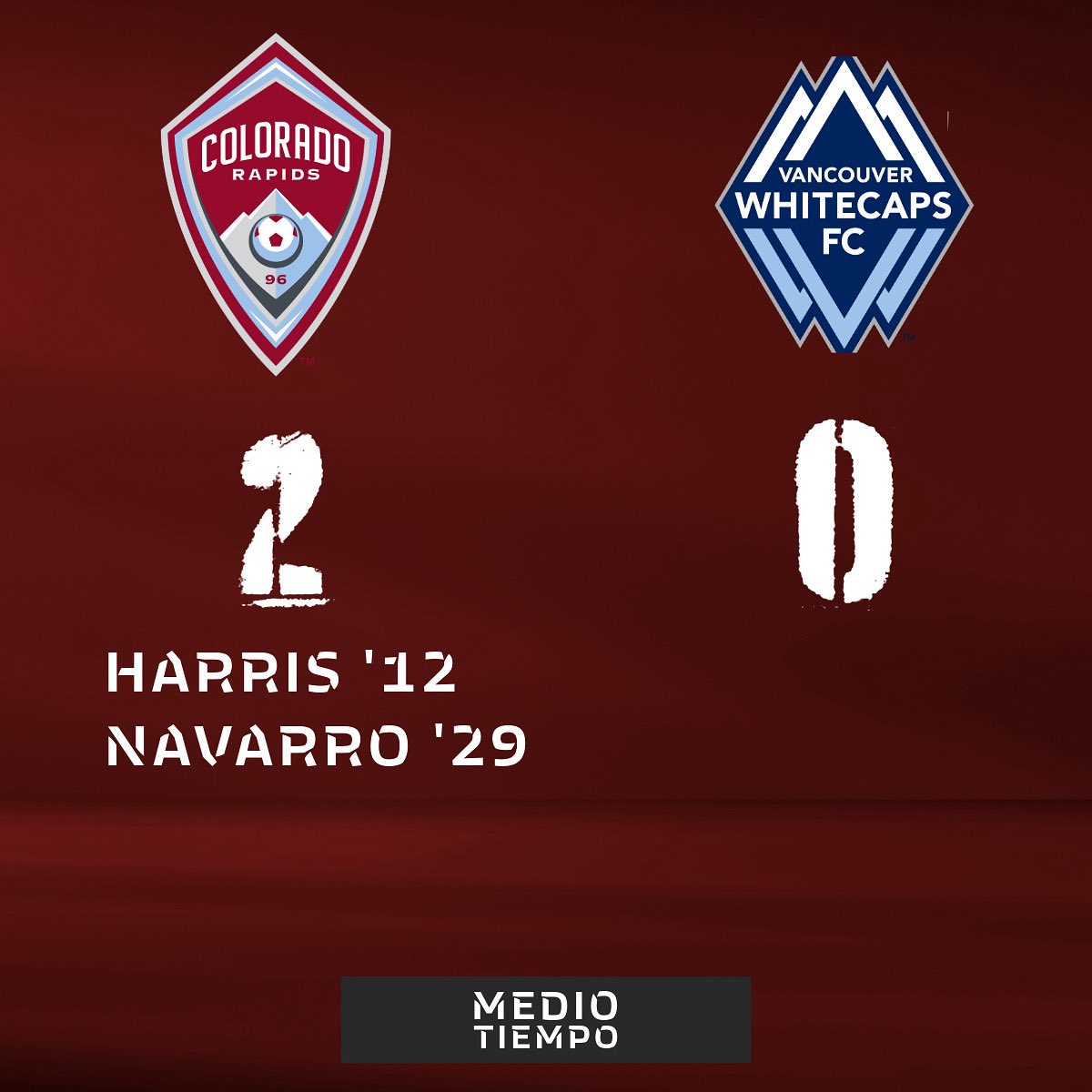 LO VA GANANDO EL GRANATE AL MEDIO TIEMPO! 

#Rapids96