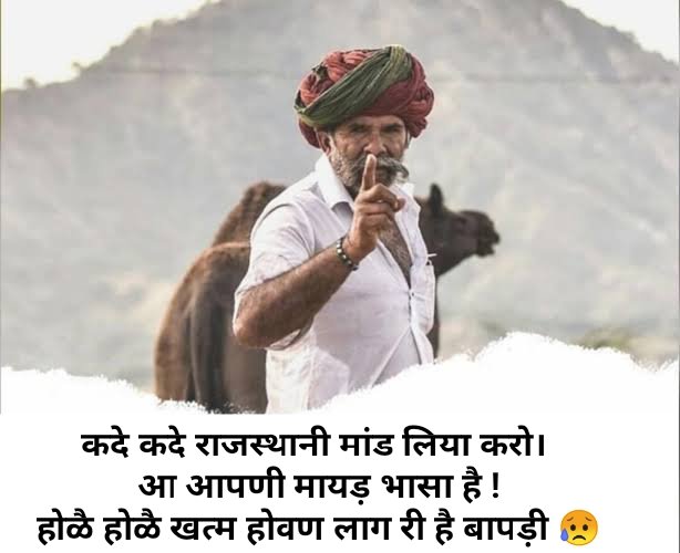 🐪राजस्थान वाळा⚔️🇮🇳 (@rajasthanwalla) on Twitter photo 🔸हेलो मायड़ भासा रौ ~
कदे कदे #राजस्थानी मांड लिया करो 🙏
आ आपणी मायड़ भासा है
होळै होळै खत्म होवण लाग री है,बापड़ी 😥
राजस्थानी बिना क्यांरो राजस्थान !
#Make_Rajasthani_official
<a href="/ShubhamRewar4U/">SHUBHAM REWAR</a> <a href="/8PMnoCM/">राजस्थानी ट्वीट</a> <a href="/NirmlChoudhary/">Nirmal Choudhary</a> <a href="/pantlp/">LP Pant</a> <a href="/punjabkesariraj/">Punjab Kesari Rajasthan</a> <a href="/mukesh1275/">Mukesh Mathur</a>
<a href="/RajFound/">Rajasthan Foundation</a> <a href="/grok/">Grok</a> 🔸हेलो मायड़ भासा रौ ~
कदे कदे #राजस्थानी मांड लिया करो 🙏
आ आपणी मायड़ भासा है
होळै होळै खत्म होवण लाग री है,बापड़ी 😥
राजस्थानी बिना क्यांरो राजस्थान !
#Make_Rajasthani_official
<a href="/ShubhamRewar4U/">SHUBHAM REWAR</a> <a href="/8PMnoCM/">राजस्थानी ट्वीट</a> <a href="/NirmlChoudhary/">Nirmal Choudhary</a> <a href="/pantlp/">LP Pant</a> <a href="/punjabkesariraj/">Punjab Kesari Rajasthan</a> <a href="/mukesh1275/">Mukesh Mathur</a>
<a href="/RajFound/">Rajasthan Foundation</a> <a href="/grok/">Grok</a>