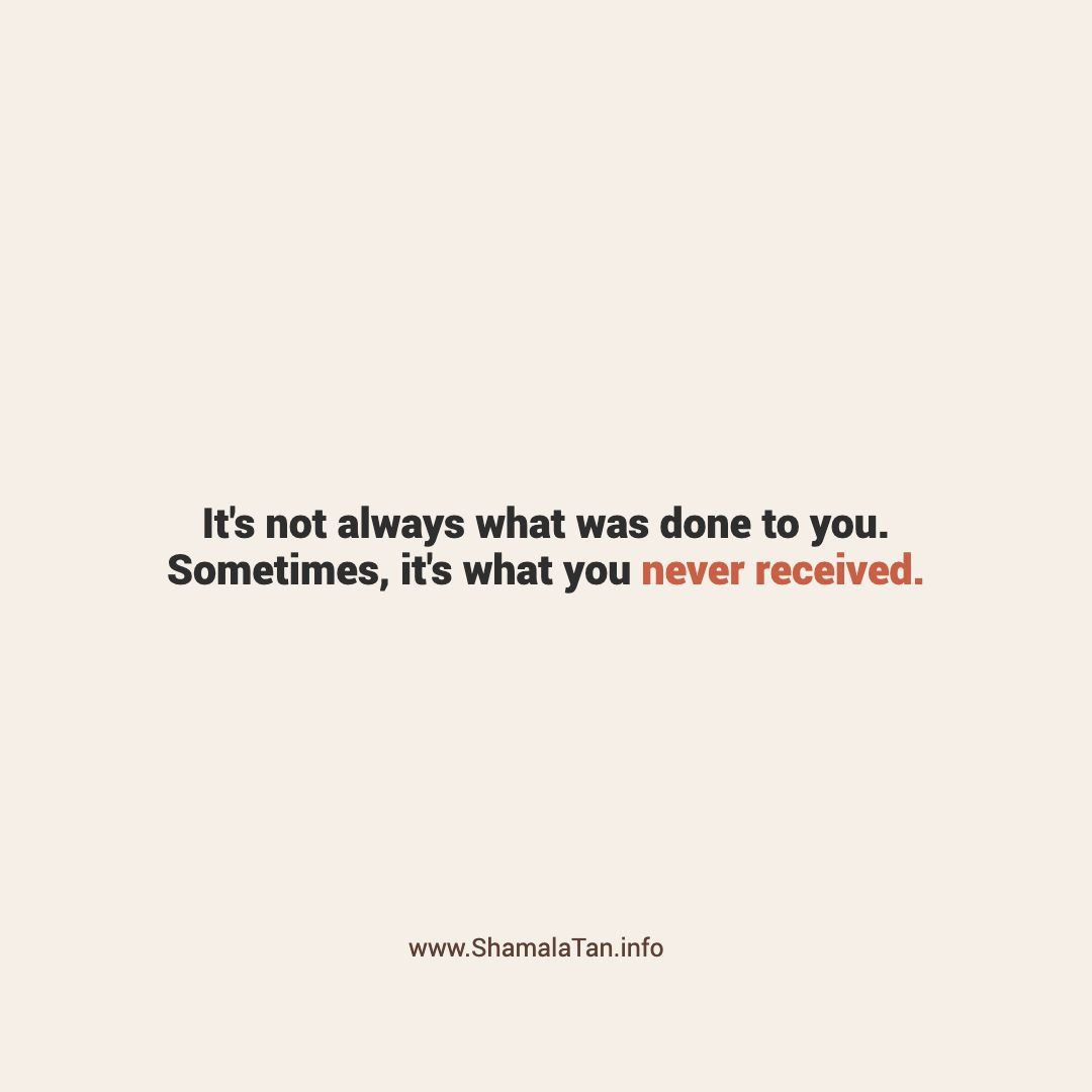 shamala_tan's tweet image. Childhood trauma isn’t always what happened.
Sometimes it’s what never happened.

Start healing here: shamalatan.info/emotional-mast…

#EmotionalHealing #InnerChildWork #TraumaRecovery #SelfHealing