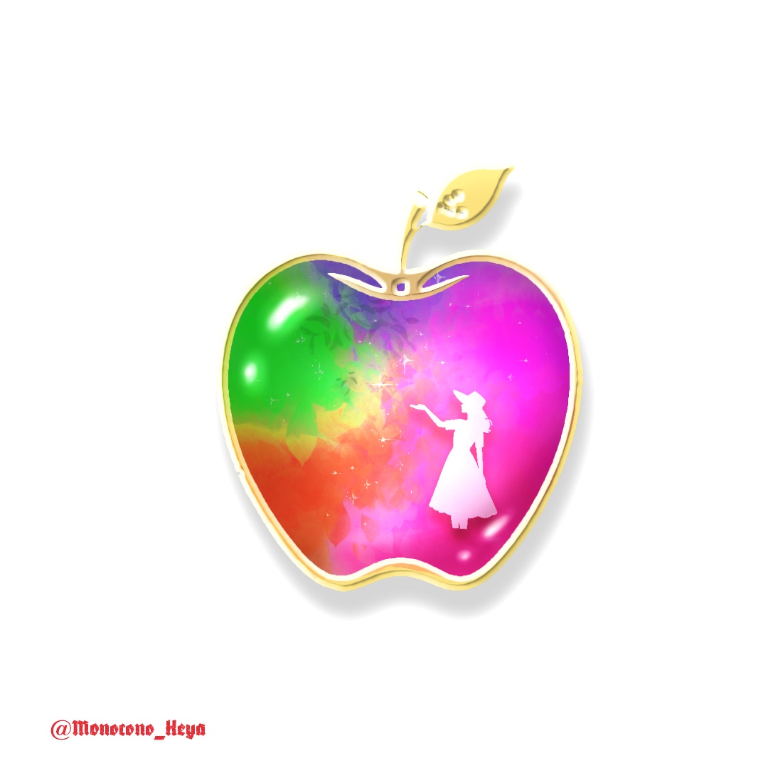 よい1日を🍎#りんご #リンゴ #apple #ガラスのアクセサリー風に