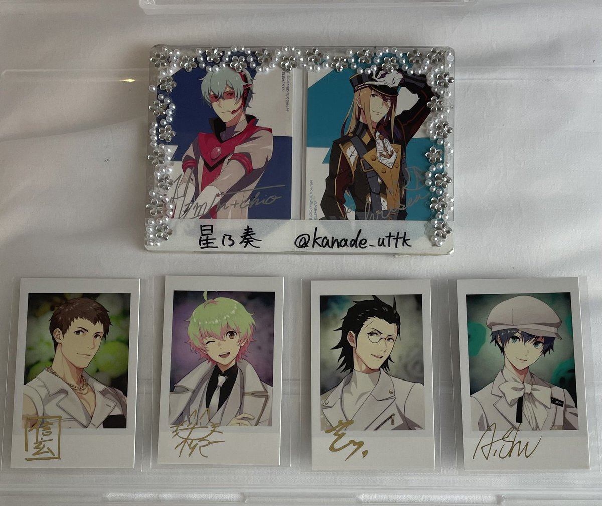 kanade_uttk's tweet photo. 【交換・譲渡】SideM FiFS展 インスタントフォト風カード フォトカ 等身 White 白
譲)
箔押し:誠司 キリオ 玄武 ☆秀
ノーマル:翔太 誠司 キリオ 翔真 朱雀 玄武 幸広 巻緒 志狼 かのん ★次郎 涼 大吾 一希 ★雨彦
求)
箔:道夫1 ☆百々人1(家族分)>クリス
N:道夫 クリス
類1想楽1(ユニットコンプ)

↓ https://t.co/9xjugXw7i0