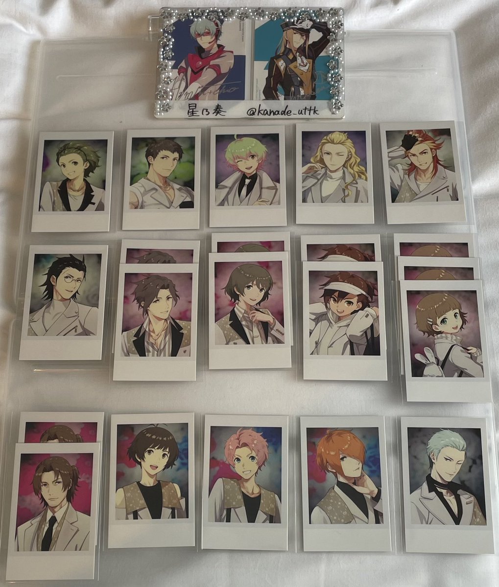 kanade_uttk's tweet photo. 【交換・譲渡】SideM FiFS展 インスタントフォト風カード フォトカ 等身 White 白
譲)
箔押し:誠司 キリオ 玄武 ☆秀
ノーマル:翔太 誠司 キリオ 翔真 朱雀 玄武 幸広 巻緒 志狼 かのん ★次郎 涼 大吾 一希 ★雨彦
求)
箔:道夫1 ☆百々人1(家族分)>クリス
N:道夫 クリス
類1想楽1(ユニットコンプ)

↓ https://t.co/9xjugXw7i0