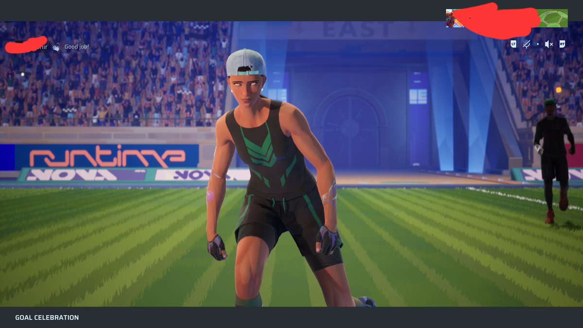 n7roxx's tweet image. #rematch goal celebrations. It looks like he is about to jump scare me there 🤣