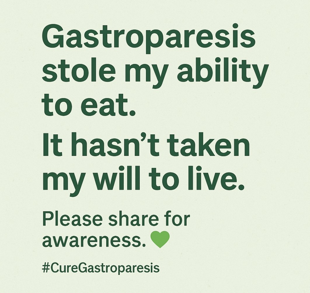 SocksAnBoots's tweet photo. If you’ve never heard of gastroparesis, take a moment to learn. Then take another moment to care. Your awareness matters. #ChronicIllnessMatters #CureGastroparesis"
https://t.co/DOYqUTQreY https://t.co/wWgAM5UUH5