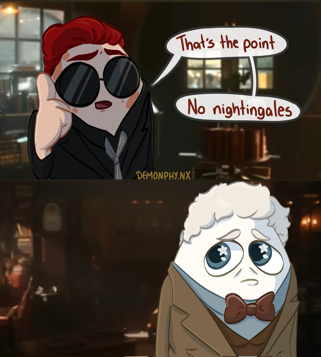 Demonphy_nx's tweet image. I don't know what I'm doing at this point 😂
#goodomens #aziracrow #nonightingales