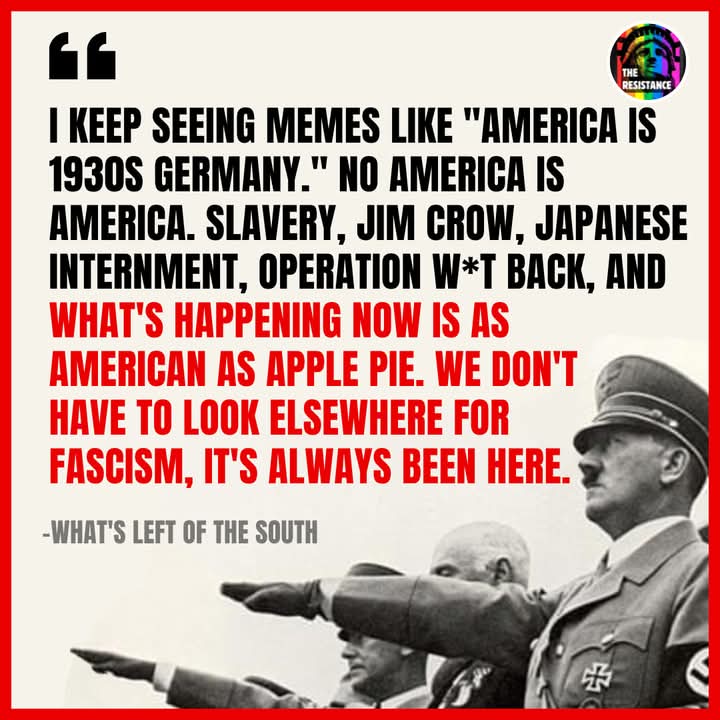 Recuerda, fue Hitler quien se inspiró en el movimiento eugenesia estadounidense. Inspiramos pura maldad.