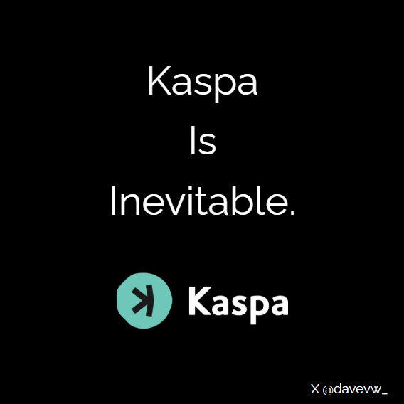 The world is starting to wake up to Kaspa.

Instant confirmation

Scalability without compromise

A real solution to the blockchain trilemma

No VCs. No pre-mine. Just pure decentralization.

This isn’t hype. This is the future.
 $KAS is inevitable.