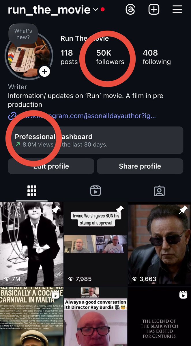50 thousand followers. 8 million views. Under 30 days. BOSH!! 💥🔥 Not bad for a month’s work, eh? Momentum’s got legs – now let’s see how far we can ‘RUN’ with it 😉😎👍🏻🤜🏻