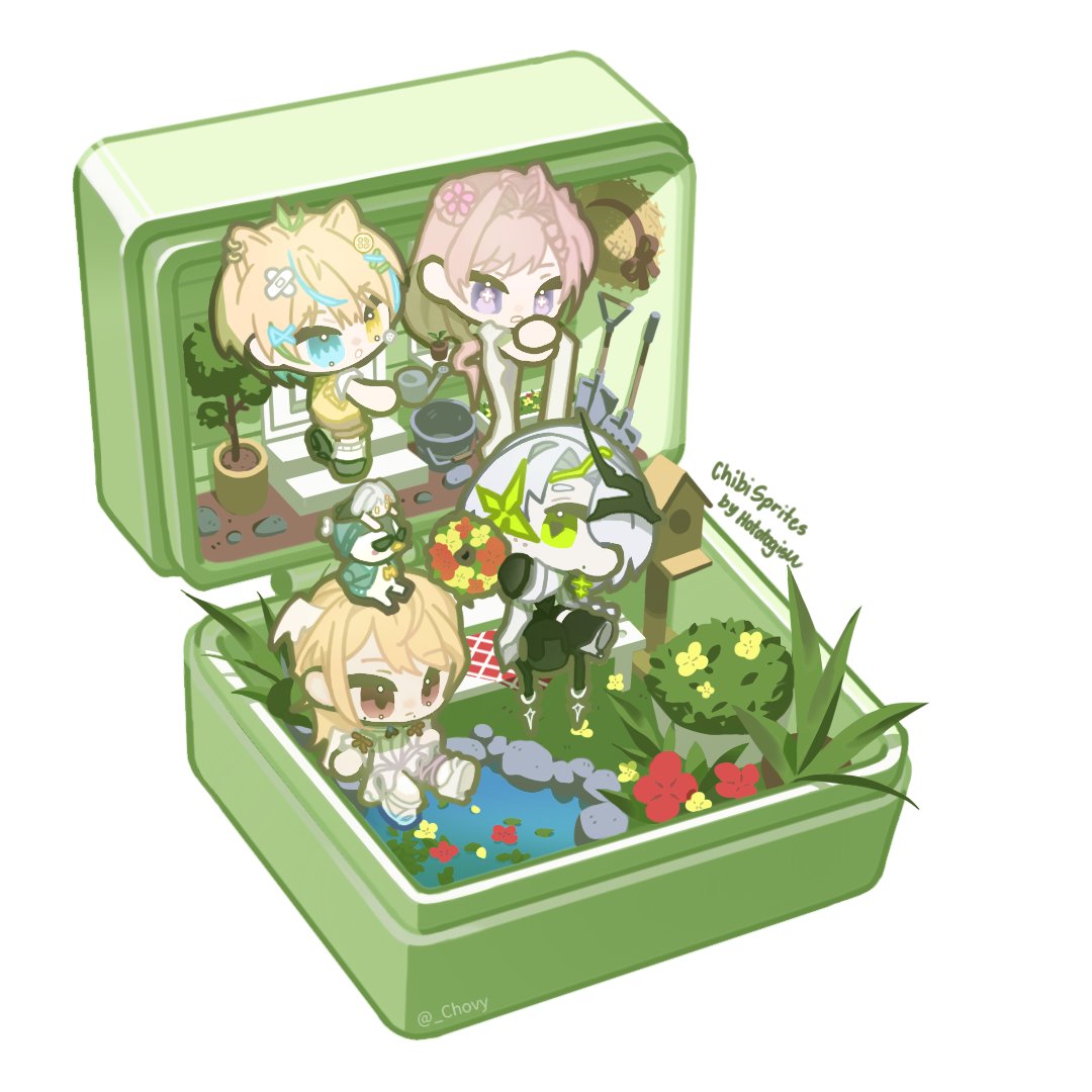 This was a fun to draw!

(All of these pretty adorable chibis are my friends~ please check them out in tags)