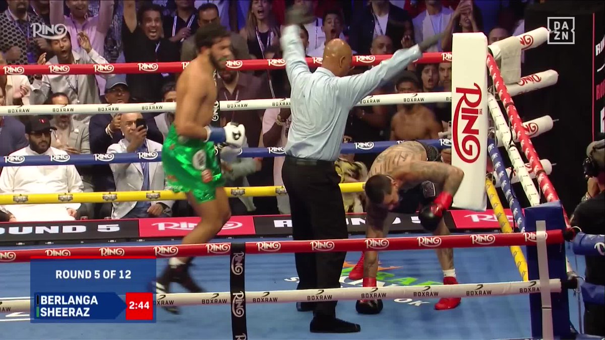 DAZN Boxing (@daznboxing) on Twitter photo HAMZAH SHEERAZ STOPS EDGAR BERLANGA IN THE FIFTH ROUND!!! ๐ฑ๐ณ
๐๏ธ Buy RING III NOW - link in bio
#BerlangaSheeraz x #StevensonZepeda | Live NOW on DAZN | <a href="/ringmagazine/">Ring Magazine</a> HAMZAH SHEERAZ STOPS EDGAR BERLANGA IN THE FIFTH ROUND!!! ๐ฑ๐ณ
๐๏ธ Buy RING III NOW - link in bio
#BerlangaSheeraz x #StevensonZepeda | Live NOW on DAZN | <a href="/ringmagazine/">Ring Magazine</a>