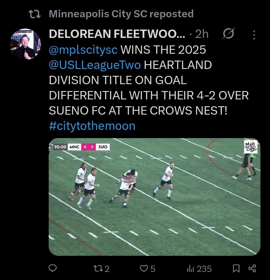 THEREDHOTWRECK's tweet image. Thanks for the repost @mplscitysc ! Loyal Crows supporter till the very end!
#citytothemoon