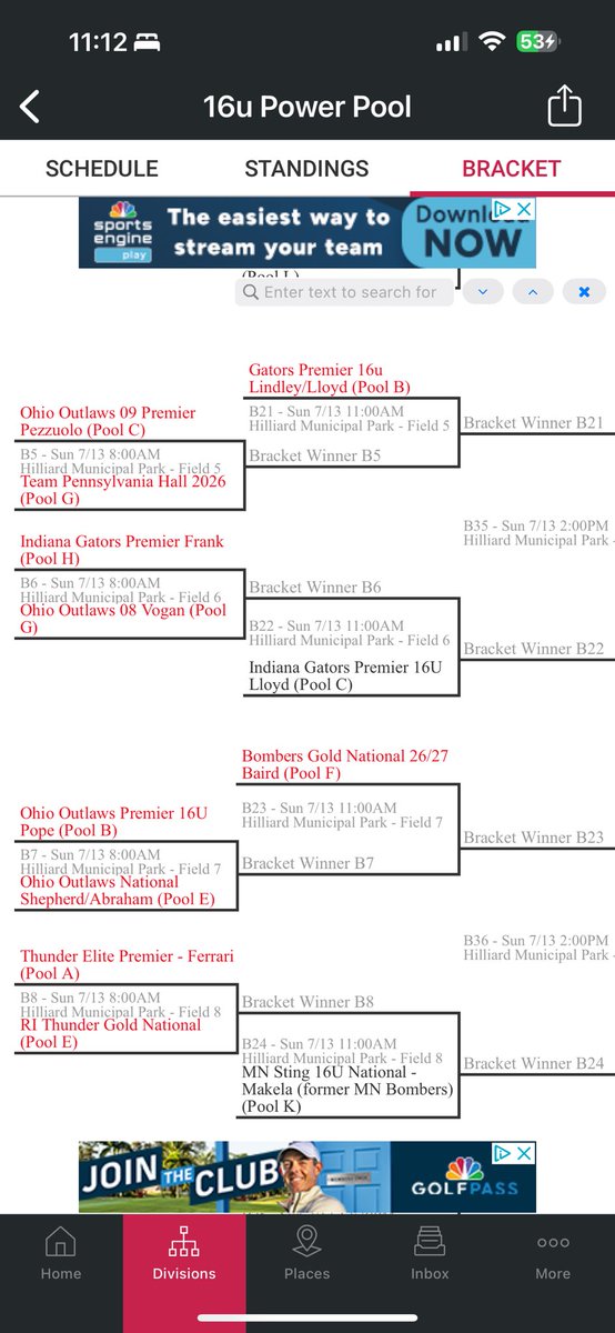 Bracket changes due to unfinished pool games. Blind draw bracket so the seeding wasn’t involved. These girls earned the 1 seed but is what it is. Due to the draw, 8am on field 6 vs another 1 seed. <a href="/GrimesMak2029/">Makenzie Grimes 2029 (Mak)</a> <a href="/CambellCast29/">Cambell Casteel 2029</a> <a href="/Ashlyn_Hittle28/">Ashlyn Hittle</a> <a href="/nora_b_5/">Nora Bauermeister</a> <a href="/Amelia_Martin09/">Amelia</a>