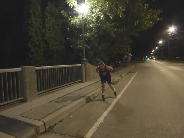 On the street, using Tabata sprint protocol with rollerblades being 7 all out very hard intensity 1 min sprint intervals with a 30 sec rest periods in between each, can also be used for jump rope work, spar &amp; jab boxing, or repeated with other forms of cardio too.