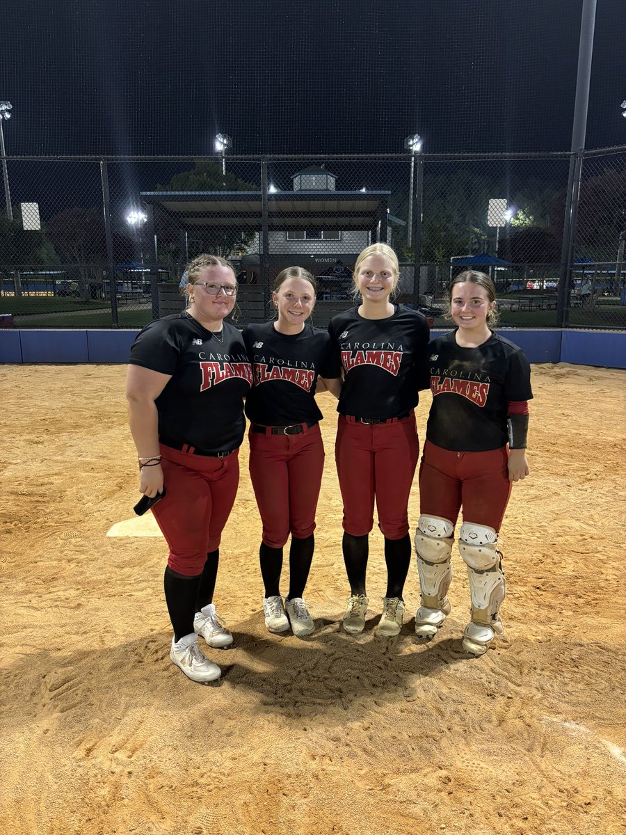 Carolina Flames Softball (@carolinaflames1) on Twitter photo CF Love went 2-1 today at <a href="/TierOneFP/">Tier One Fastpitch</a> Liberty Showcase in Raleigh, NC. <a href="/emmaraelove2027/">Emma Rae Love</a>, <a href="/LaceySutph4414/">Lacey Sutphin</a>, <a href="/baileyholt2029/">Bailey Holt</a> , and <a href="/AmeliaLove2029/">Amelia Love</a> had a combined shut out in game 2! Thank you to all of the coaches for their feedback today! Bracket play tomorrow. #Flameson3 CF Love went 2-1 today at <a href="/TierOneFP/">Tier One Fastpitch</a> Liberty Showcase in Raleigh, NC. <a href="/emmaraelove2027/">Emma Rae Love</a>, <a href="/LaceySutph4414/">Lacey Sutphin</a>, <a href="/baileyholt2029/">Bailey Holt</a> , and <a href="/AmeliaLove2029/">Amelia Love</a> had a combined shut out in game 2! Thank you to all of the coaches for their feedback today! Bracket play tomorrow. #Flameson3