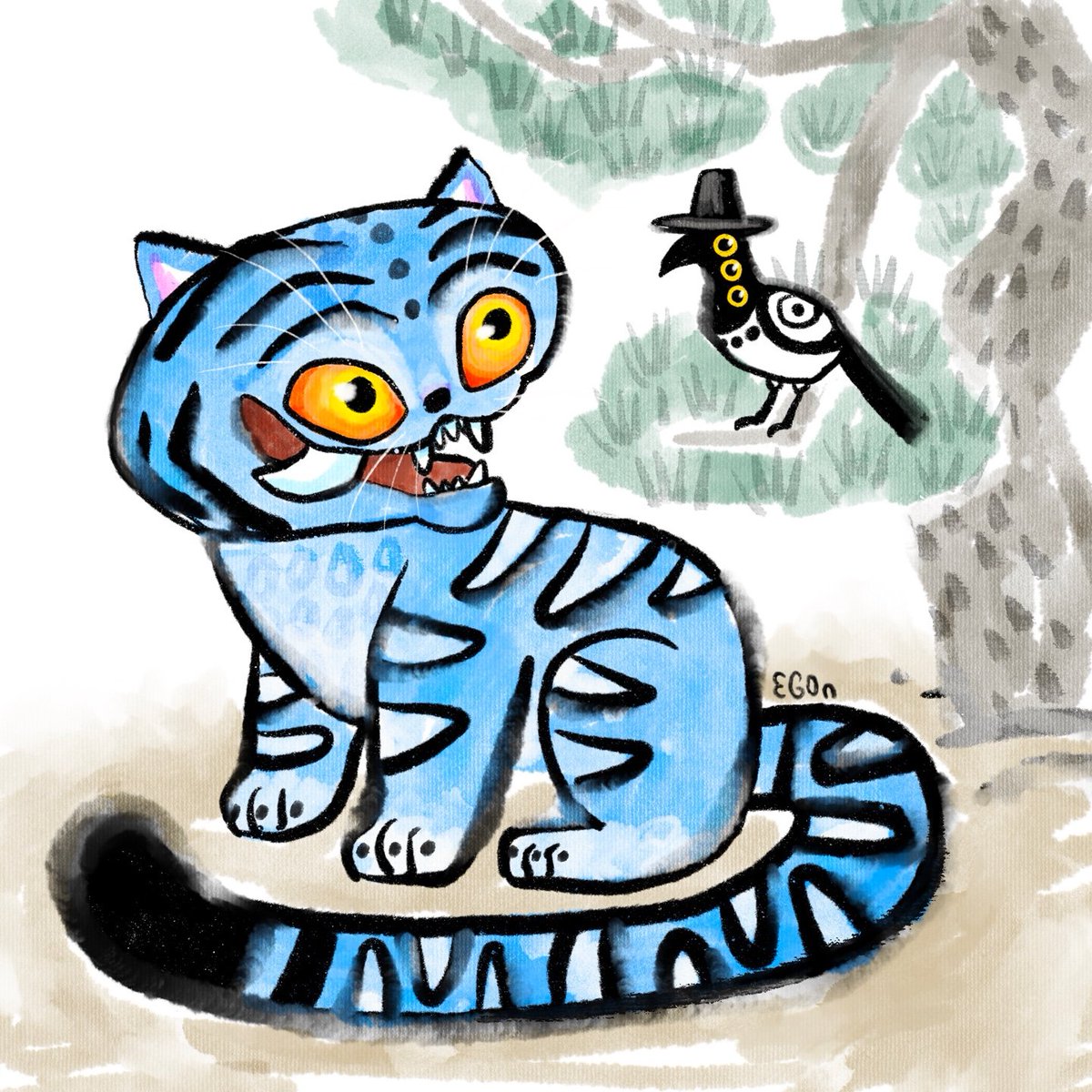 안그릴수 없었던 귀요미들ㅎㅎ 까치가 너무 좋았어요!!
#케이팝데몬헌터스 #케이팝데몬헌터스호랑이