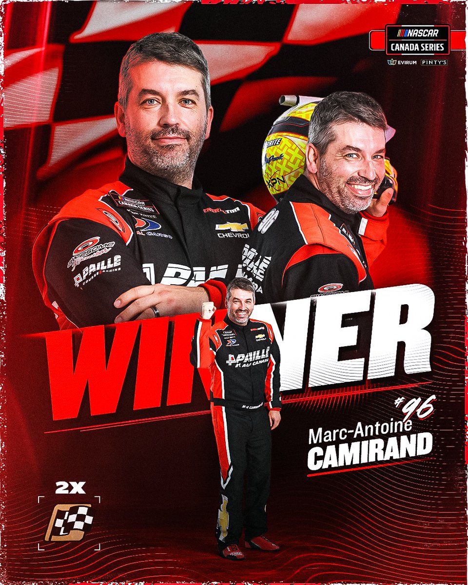 NASCAR Canada (@nascarcanada_) on Twitter photo From mayhem to the checkered flag!
A crazy ending sees Marc-Antoine Camirand victorious for the 2nd time in 2025 and the 3rd time at <a href="/EIRNASCAR/">EIR - NASCAR TRACK</a>.
#NASCARCanada #NAPA300 From mayhem to the checkered flag!
A crazy ending sees Marc-Antoine Camirand victorious for the 2nd time in 2025 and the 3rd time at <a href="/EIRNASCAR/">EIR - NASCAR TRACK</a>.
#NASCARCanada #NAPA300