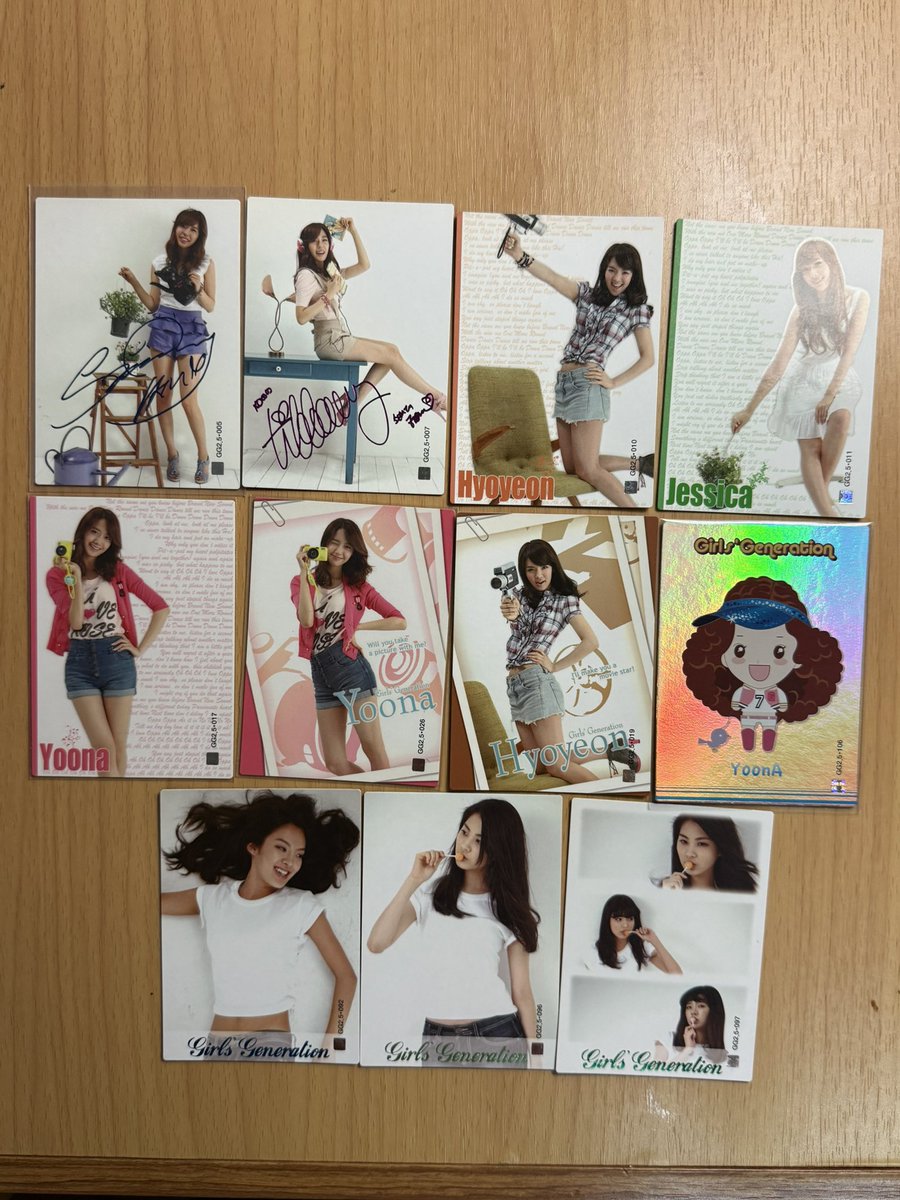MtwoMstore's tweet photo. WTS : Star Card Season 2.5
Printed Autograph
-Sunny : 350 THB
-Tiffany : 400 THB

Mattle
-Jessica : 350 THB
-Hyoyeon : 300 THB
-YoonA : 350 THB

Hologram
-YoonA : 350 THB

Colour Foil
-Hyoyeon : 100 THB
-Seohyun : 120 THB
-Group : 120 THB

#ตลาดนัดโซชิ  #ตลาดนัดsnsd #SNSD https://t.co/Hx8OAEwaNW
