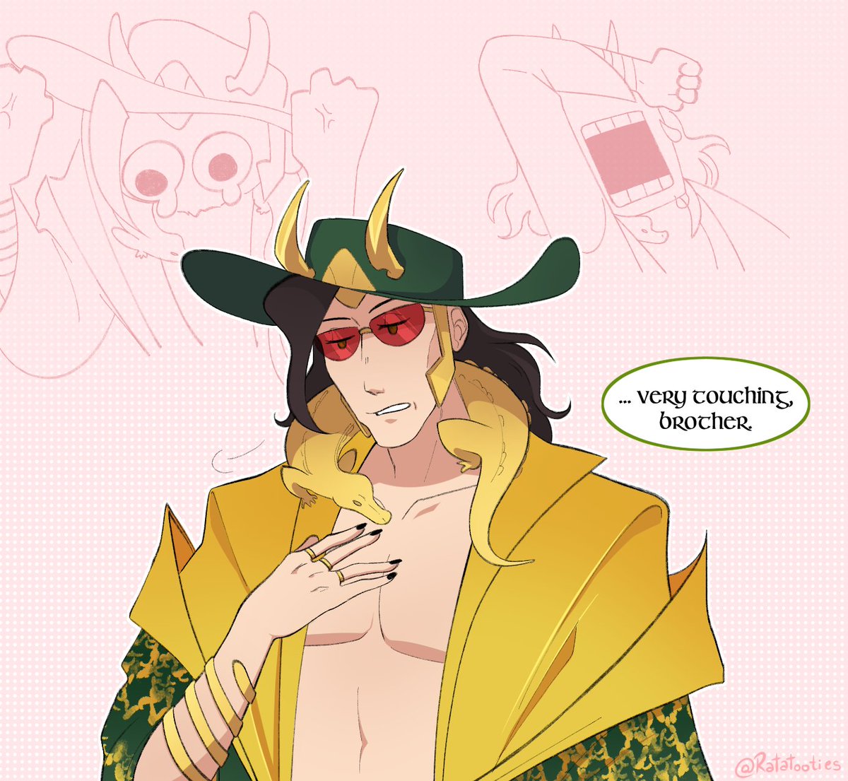 ratatooties_'s tweet image. I love Thor&apos;s summer skin so much 🥺 golden retriever in a family of black cats (1/2)
#MarvelRivals #Loki #Thor