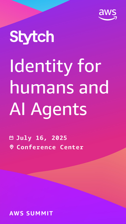 Stytch is heading to AWS Summit New York on July 16 🚀
We’re talking all things identity—for your users and the AI agents working on their behalf

📍 Find us at booth #754