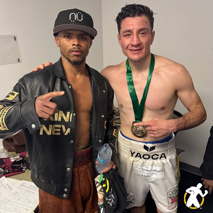 Shakur Stevenson and William Zepeda after the fight‼️