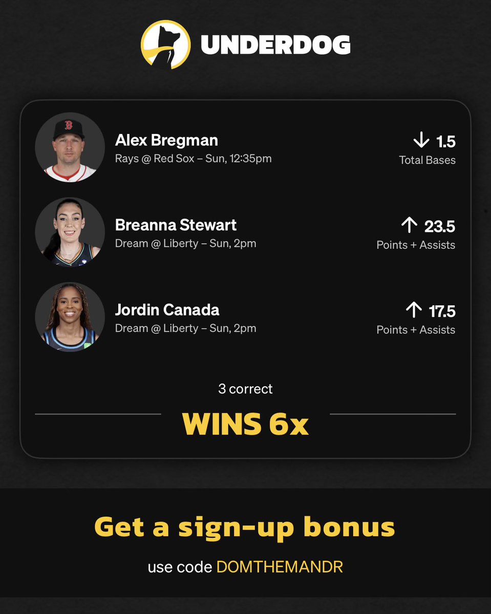 @PropsByDom 🧪🔎 (@propsbydom) on Twitter photo 3L3G —-> #UnderDogFantasyPicks entry via <a href="/DGFantasy/">Daily Grind Fantasy Sports</a> / <a href="/OddsJam/">OddsJam.com</a> / @Prop_Professor 🔥
#Odds better than -122 on each pick, GL! 🫰🏻
⬇️
app.propprofessor.com/purchase?via=d…
⬇️
dgfantasy.com/membership-sig…
⬇️
oddsjam.com/?ref=propsbydom
play.underdogfantasy.com/es-Jau82VgUvR
#NBA #NFTS #DFS #NFTS #GamblingX ✅🍻 3L3G —-> #UnderDogFantasyPicks entry via <a href="/DGFantasy/">Daily Grind Fantasy Sports</a> / <a href="/OddsJam/">OddsJam.com</a> / @Prop_Professor 🔥
#Odds better than -122 on each pick, GL! 🫰🏻
⬇️
app.propprofessor.com/purchase?via=d…
⬇️
dgfantasy.com/membership-sig…
⬇️
oddsjam.com/?ref=propsbydom
play.underdogfantasy.com/es-Jau82VgUvR
#NBA #NFTS #DFS #NFTS #GamblingX ✅🍻
