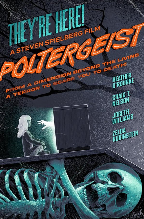 Cool Art - POLTERGEIST "They're Here" by #DannySchlitz <a href="/HeroComplexArt/">Hero Complex Galaxy</a> #art #popart #saturdayart #artsaturday #poltergeist #horror #horrorart #geekart