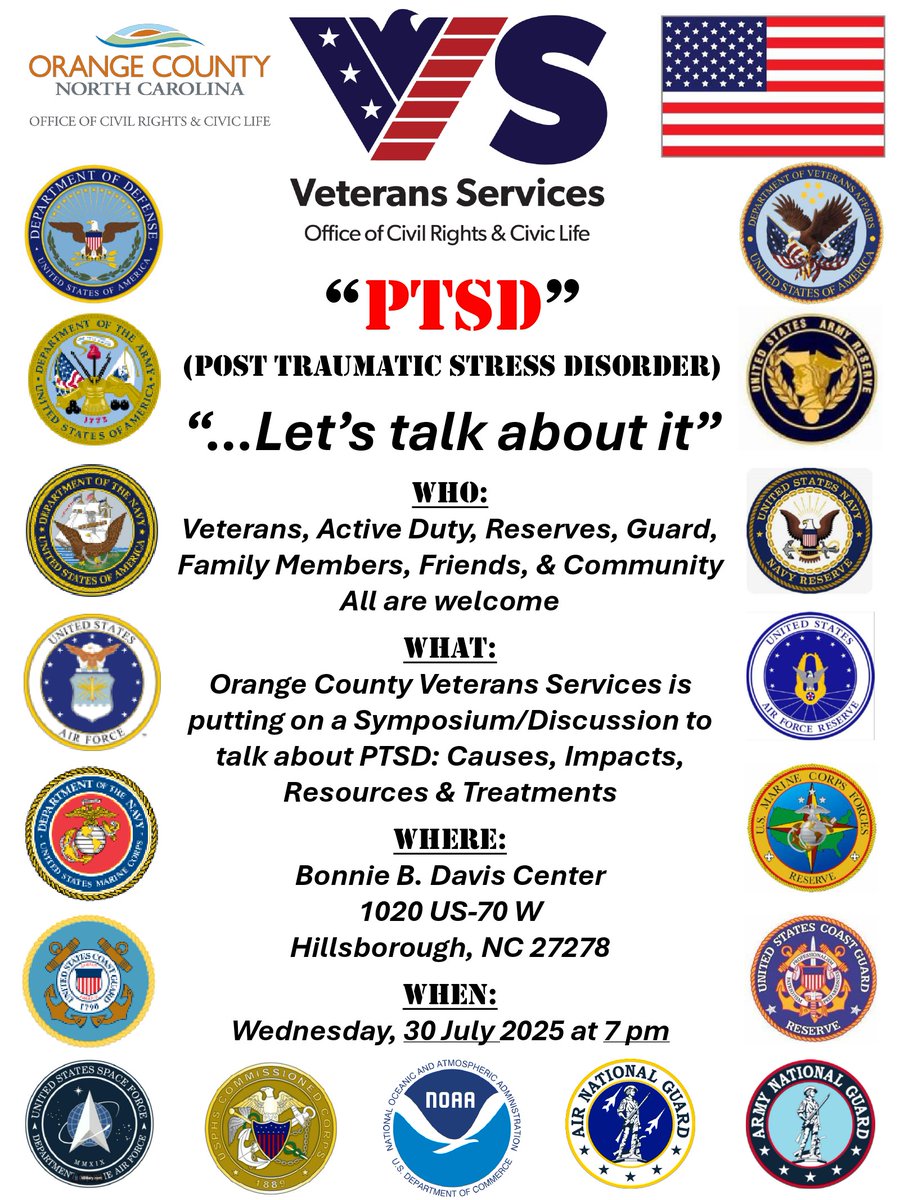 Support  and information about resources for Veterans suffering from PTSD: