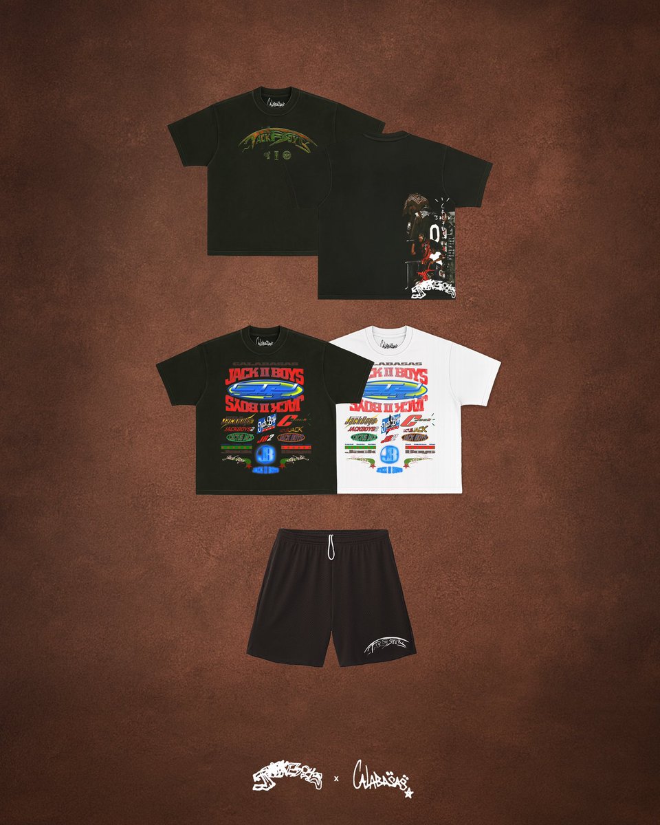 CalabasasSergio's tweet image. JACK BOYS II  x  CALABASAS CAPSULE 

DROPPING @ 9 PM PST.

LIKE AND RT FOR THE ENTIRE COLLECTION FOR FREE