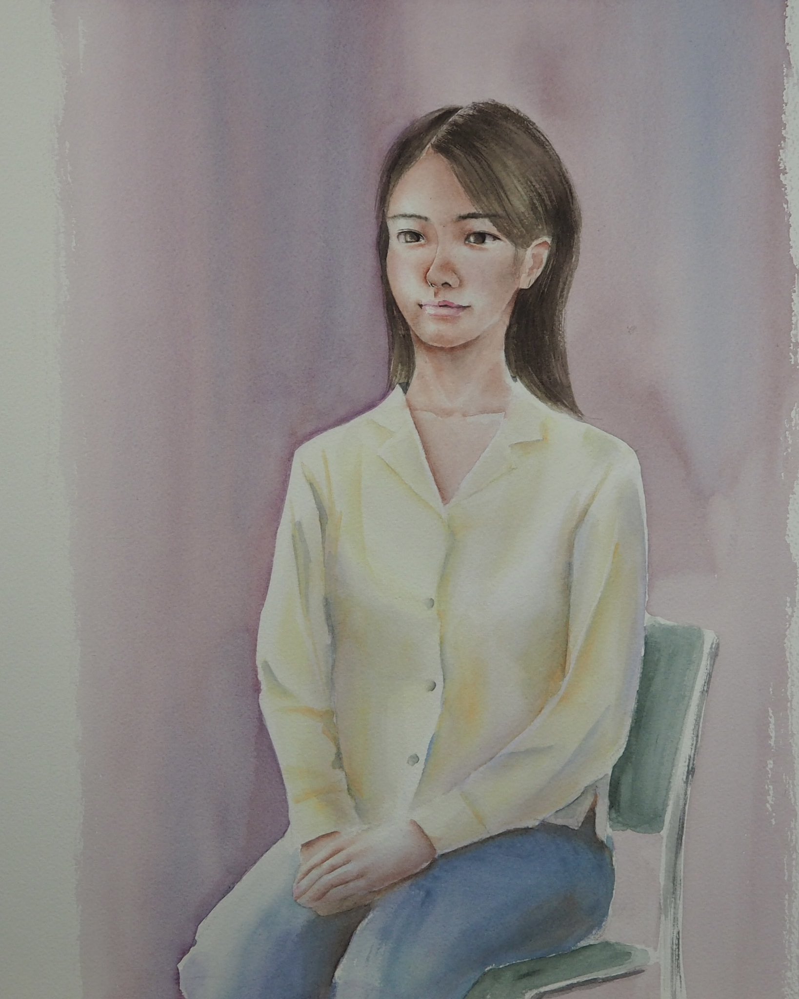 水彩画　描くのが好きな大学生より Eng sub] Watercolor demonstration | Wet-in-Wet paints an