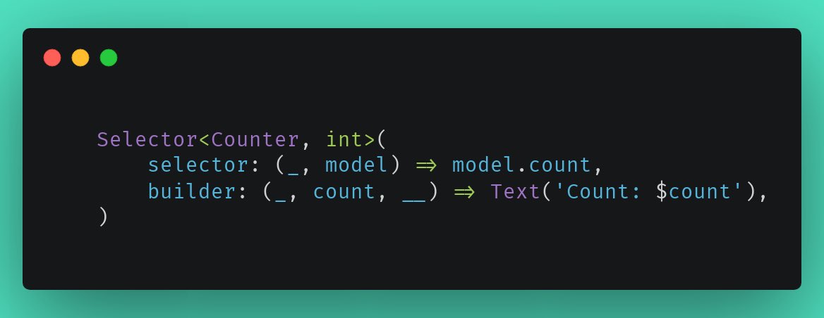 prahack_'s tweet image. 89/365
Rebuild smarter with Selector. Filter the noise.
Selector lets you listen to specific parts of a model skipping rebuilds when other data changes.
Ideal for fine-grained control in large UIs.
#FlutterSelector #FlutterPerformance #StateManagement #FlutterDev #Flutter365