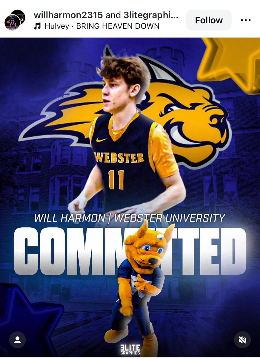 I am Blessed and excited to announce that I am continuing my academic and athletic career at Webster University. I would like to thank God first and foremost for blessing me with this opportunity and also my family! #GTG #Committed