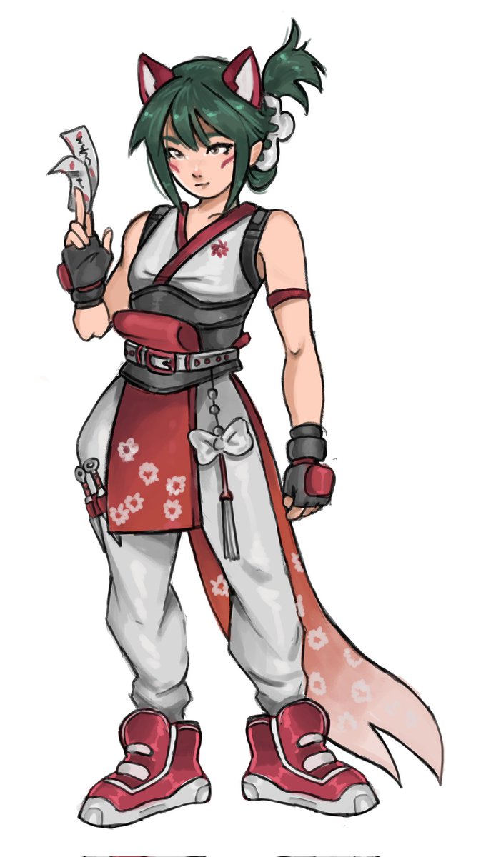 crabcells's tweet image. Redesigned kiriko #KIRIKO #Overwatch2 #OverwatchFanart