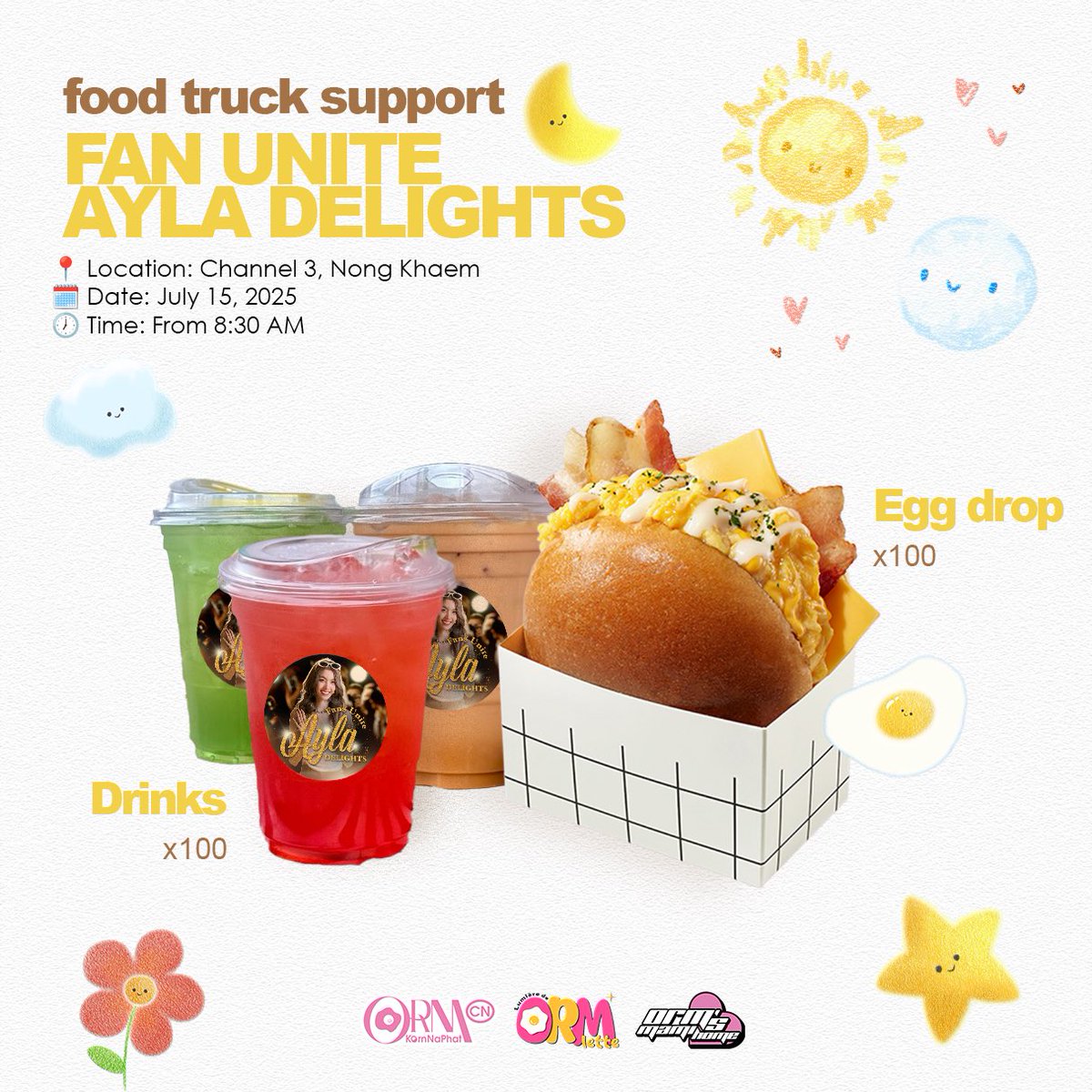 Orm's Mami Home (@ormsmamihome) on Twitter photo ✨🚛 𝐂𝐨𝐥𝐥𝐚𝐛𝐨𝐫𝐚𝐭𝐢𝐨𝐧 𝐅𝐨𝐨𝐝 𝐓𝐫𝐮𝐜𝐤 𝐏𝐫𝐨𝐣𝐞𝐜𝐭 𝐰𝐢𝐭𝐡 𝐎𝐫𝐦’𝐬 𝐈𝐧𝐭𝐞𝐫𝐧𝐚𝐭𝐢𝐨𝐧𝐚𝐥 𝐅𝐚𝐧𝐜𝐥𝐮𝐛 🚛 ✨
☁️ 𝐹𝑎𝑛 𝑈𝑛𝑖𝑡𝑒 𝐴𝑦𝑙𝑎 𝐷𝑒𝑙𝑖𝑔ℎ𝑡𝑠 ☁️
Presented by: <a href="/OrmKornnaphatCN/">OrmKornnaphat_CN</a>, <a href="/OrmKorn_fans/">𝐋𝐮𝐦𝐢𝐞̀𝐫𝐞𝐝𝐞𝐎𝐫𝐦𝐥𝐞𝐭𝐭𝐞𝐓𝐇</a>, <a href="/ormsmamihome/">Orm's Mami Home</a>
To commemorate the ceremonial ✨🚛 𝐂𝐨𝐥𝐥𝐚𝐛𝐨𝐫𝐚𝐭𝐢𝐨𝐧 𝐅𝐨𝐨𝐝 𝐓𝐫𝐮𝐜𝐤 𝐏𝐫𝐨𝐣𝐞𝐜𝐭 𝐰𝐢𝐭𝐡 𝐎𝐫𝐦’𝐬 𝐈𝐧𝐭𝐞𝐫𝐧𝐚𝐭𝐢𝐨𝐧𝐚𝐥 𝐅𝐚𝐧𝐜𝐥𝐮𝐛 🚛 ✨
☁️ 𝐹𝑎𝑛 𝑈𝑛𝑖𝑡𝑒 𝐴𝑦𝑙𝑎 𝐷𝑒𝑙𝑖𝑔ℎ𝑡𝑠 ☁️
Presented by: <a href="/OrmKornnaphatCN/">OrmKornnaphat_CN</a>, <a href="/OrmKorn_fans/">𝐋𝐮𝐦𝐢𝐞̀𝐫𝐞𝐝𝐞𝐎𝐫𝐦𝐥𝐞𝐭𝐭𝐞𝐓𝐇</a>, <a href="/ormsmamihome/">Orm's Mami Home</a>
To commemorate the ceremonial