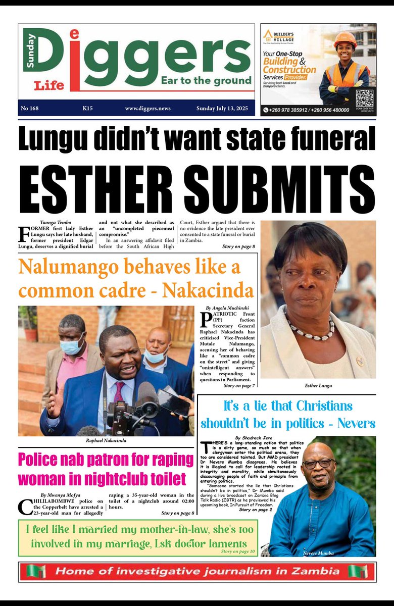 News Diggers Epaper Weekend Edition 168 Sunday July 13, 2025 diggers.news/e-paper/2025/0…
