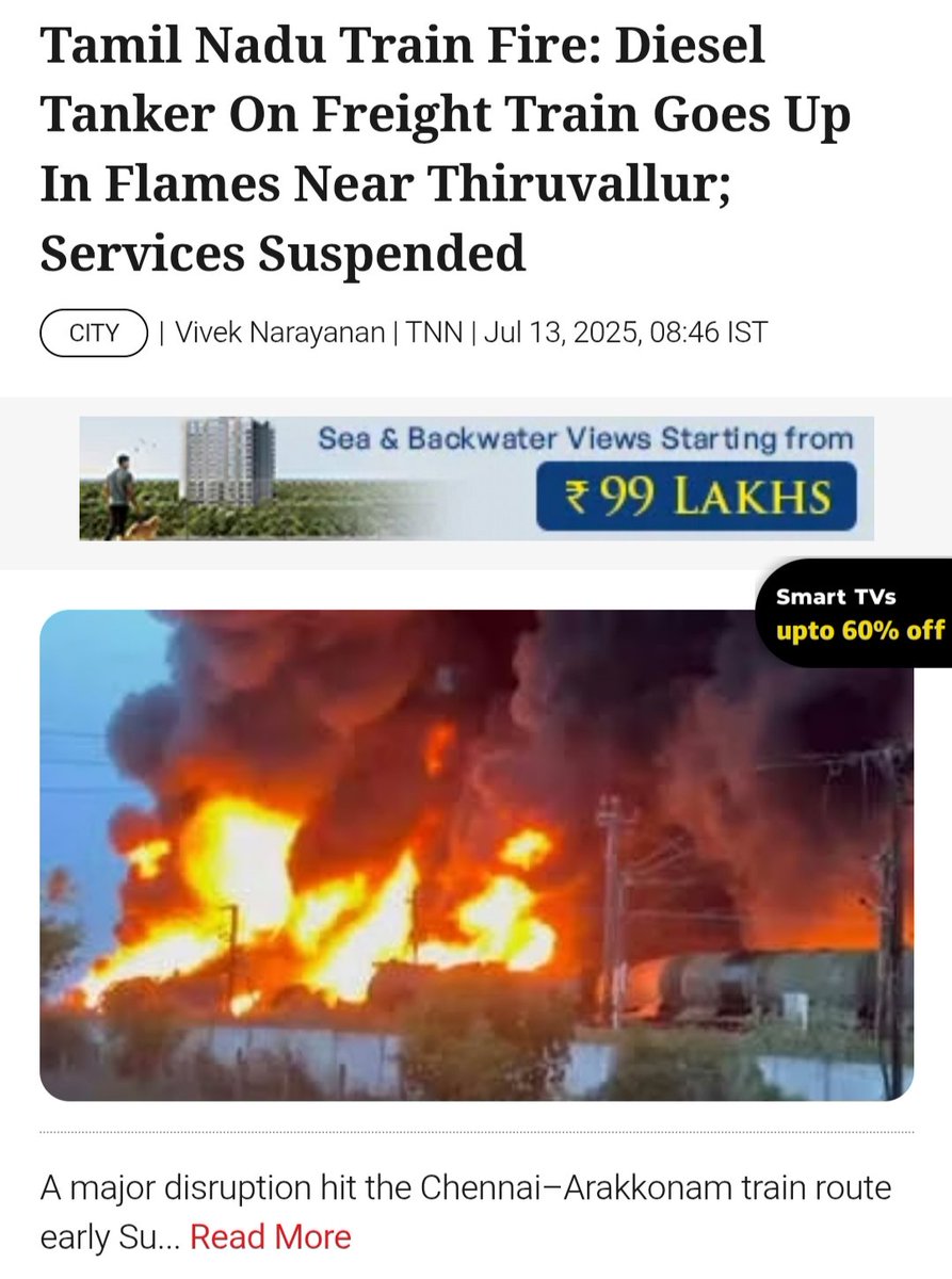 Prathosh (@prathosh2021) on Twitter photo Hare Krishna
Astrologically Railways should be cautious. .we are still in Mars / Ketu Transit. . Retrograde Shani bhagwan starts today.
Today Railway Fire in good train is a worrying factor Astrologically .
<a href="/AshwiniVaishnaw/">Ashwini Vaishnaw</a> ji
Predicted on 27 June 2025 ..
Caution ahead till Hare Krishna
Astrologically Railways should be cautious. .we are still in Mars / Ketu Transit. . Retrograde Shani bhagwan starts today.
Today Railway Fire in good train is a worrying factor Astrologically .
<a href="/AshwiniVaishnaw/">Ashwini Vaishnaw</a> ji
Predicted on 27 June 2025 ..
Caution ahead till