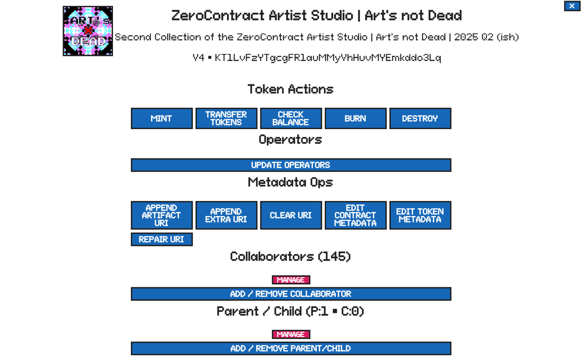⚔️Jestem Zero (@jestemzero) on Twitter photo We currently have 145 artists in the loose ZeroContract Artist Studio and each of them have been added as Collaborators for this collection. Thanks to <a href="/jams2blues/">Jams2blues</a> the process took only a few seconds and only cost me $1.25 US. We currently have 145 artists in the loose ZeroContract Artist Studio and each of them have been added as Collaborators for this collection. Thanks to <a href="/jams2blues/">Jams2blues</a> the process took only a few seconds and only cost me $1.25 US.