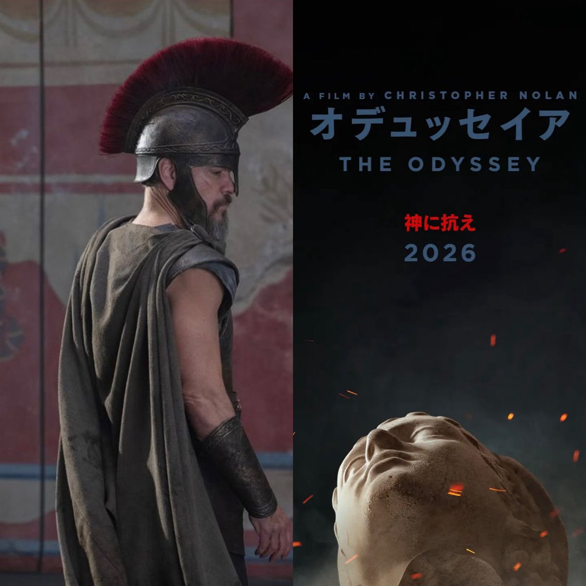 batmansuki's tweet image. そういえばノーラン監督の新作映画の宣伝映像流れたけどノーランっぽい映像で好きだったなあー
楽しみ💗
#ノーラン監督新作
#2026年公開
#オデュッセイア