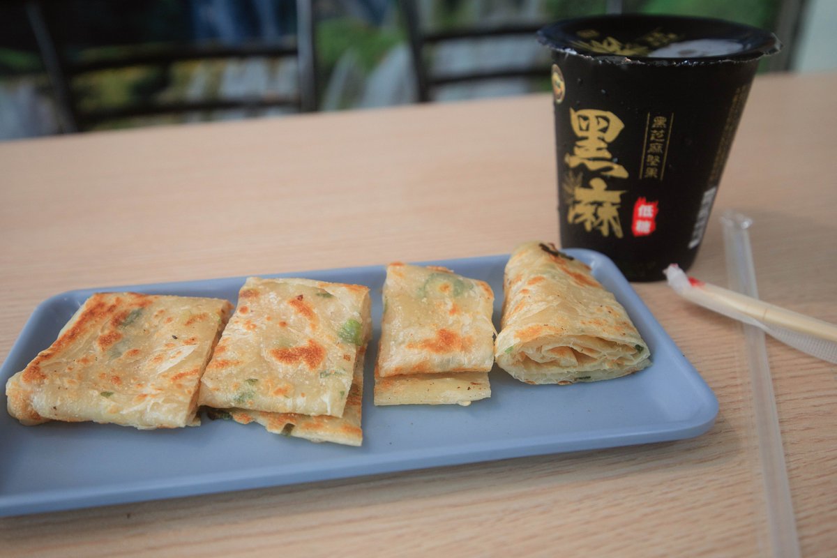 蛋餅は皮がパリパリの方が好み。